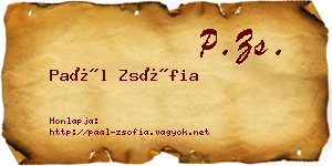 Paál Zsófia névjegykártya
